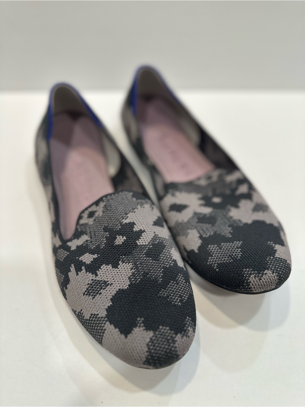 Rothy’s Original Loafer Grey Botanicamo Camo Knit Flats 7.5 Discontinued